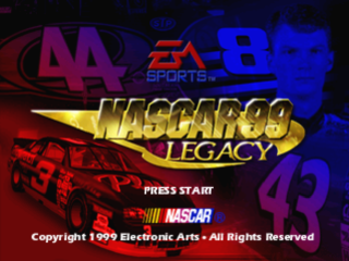 NASCAR 99 title screen for Playstation